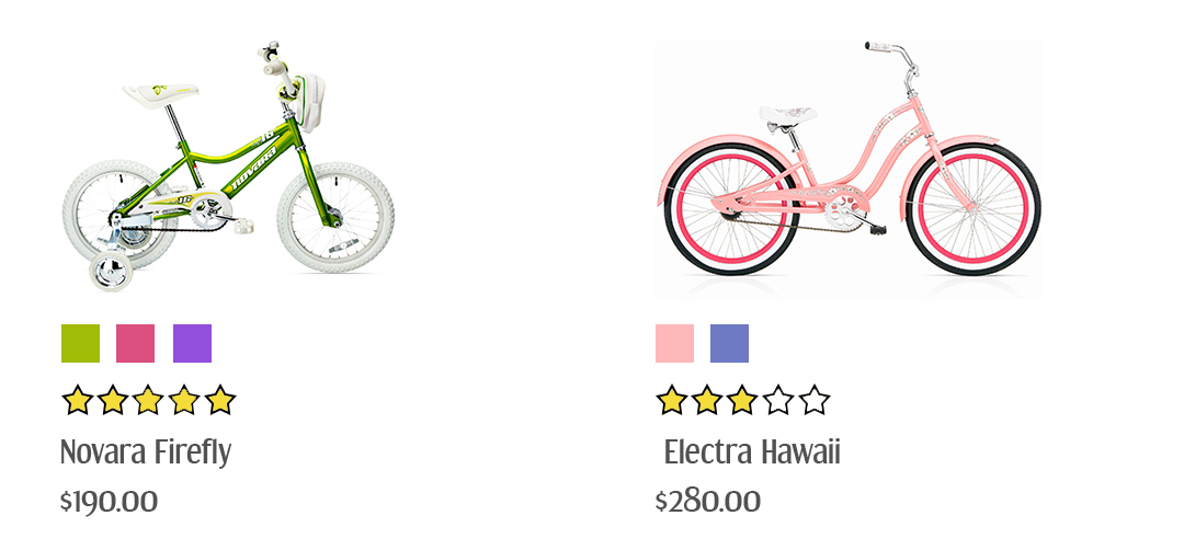 Kids' bikes